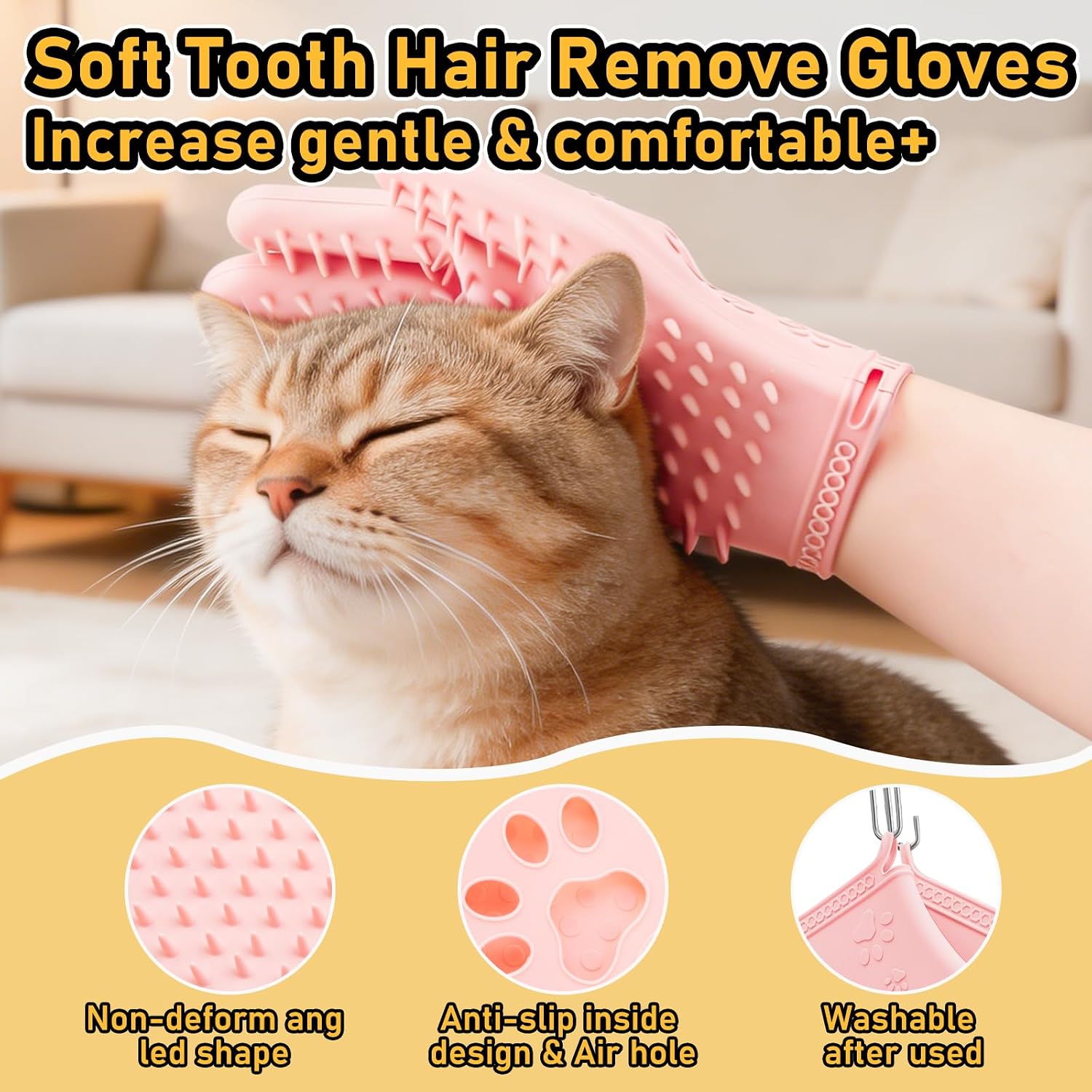 Detalle 2 de Vynusio Pet Grooming Gloves Silicone