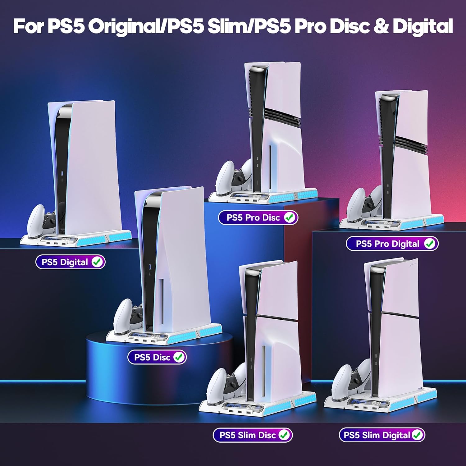 Detalle de PS5 Cooling Station with 4-Level Fan