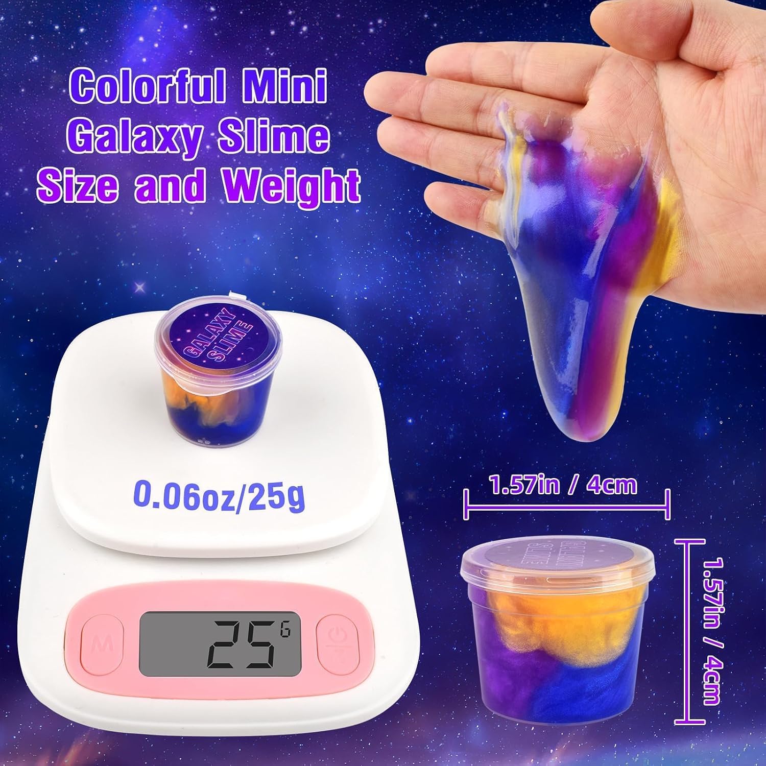 Detalle de Galaxy Slime 28-pack colourful Christmas slime for kids