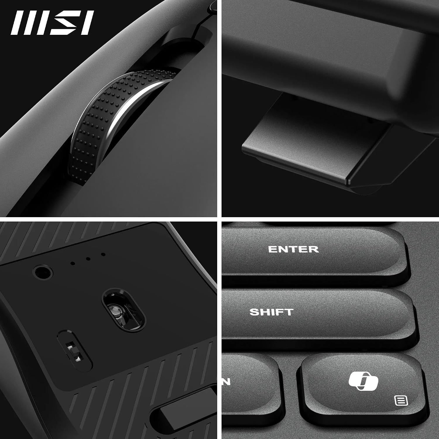 Thumbnail 6 de MSI FORGE K210 Wireless Keyboard & Mouse Bundle (UK QWERTY) – Scissor Switches, 2.4GHz, Rechargeable, 120h/30h