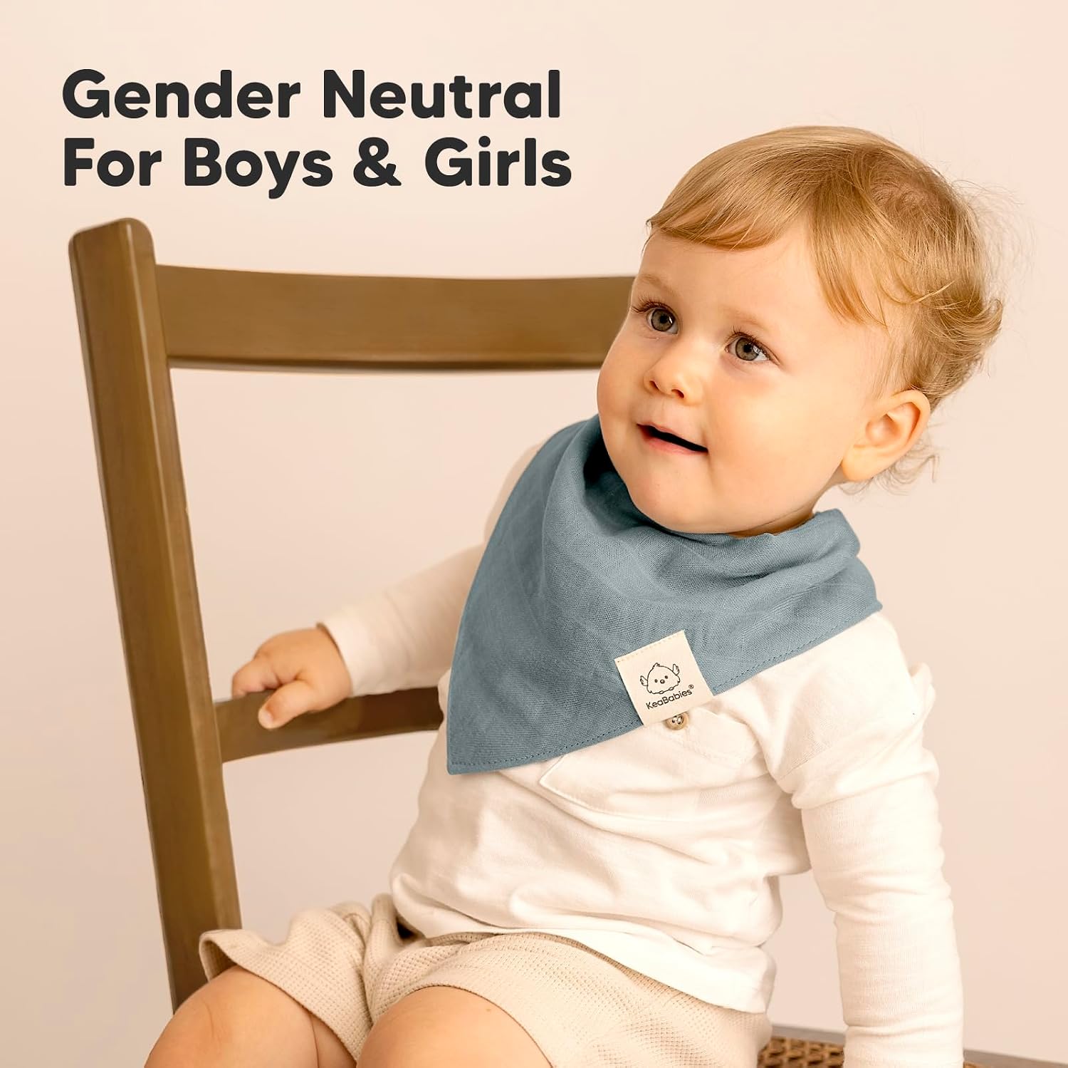 Detalle de 8er-Set Musselin Baby Lätzchen Mirage – Bandana-Lätzchen aus Baumwolle und Bambusviskose für Jungen und Mädchen