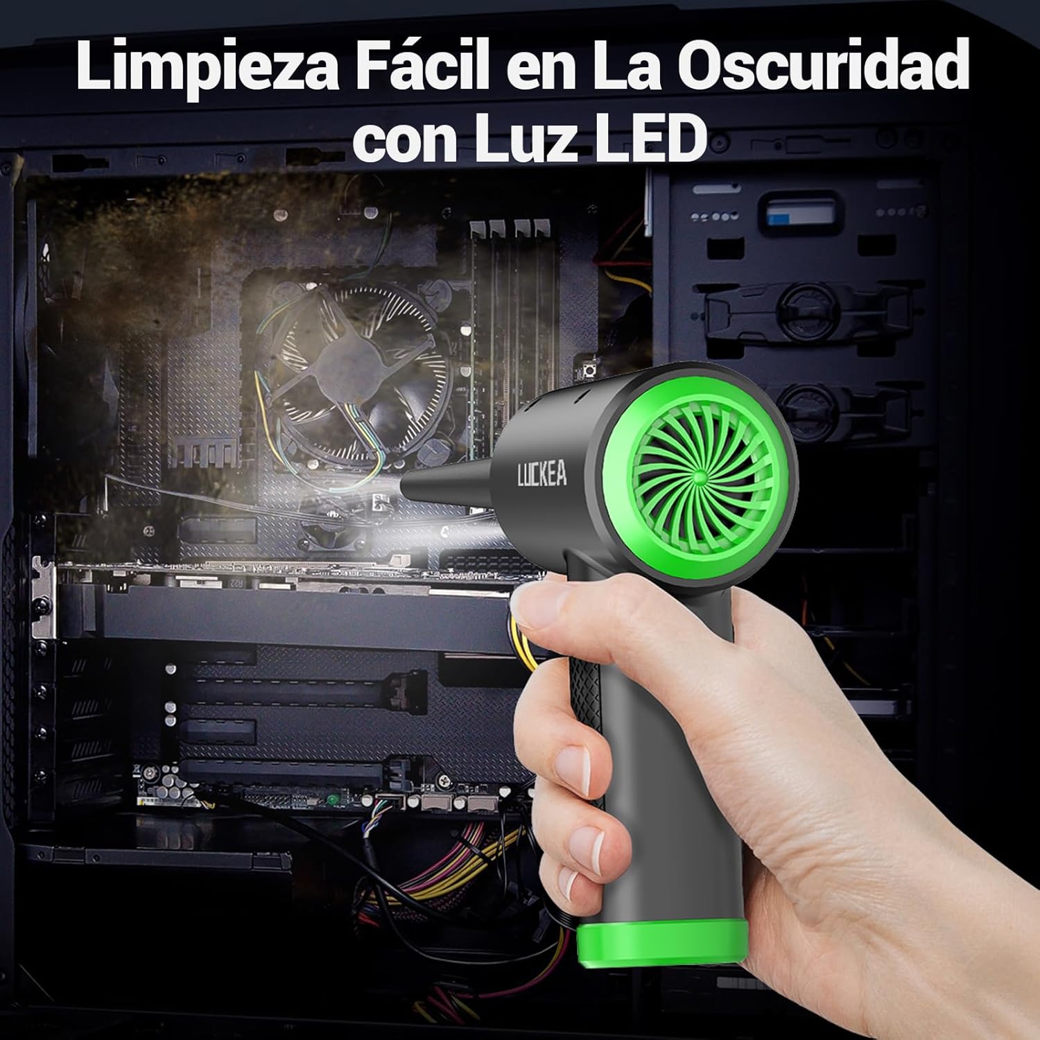 Detalle 2 de Aire Comprimido Limpieza PC — Soplador de Aire potente 3 velocidades
