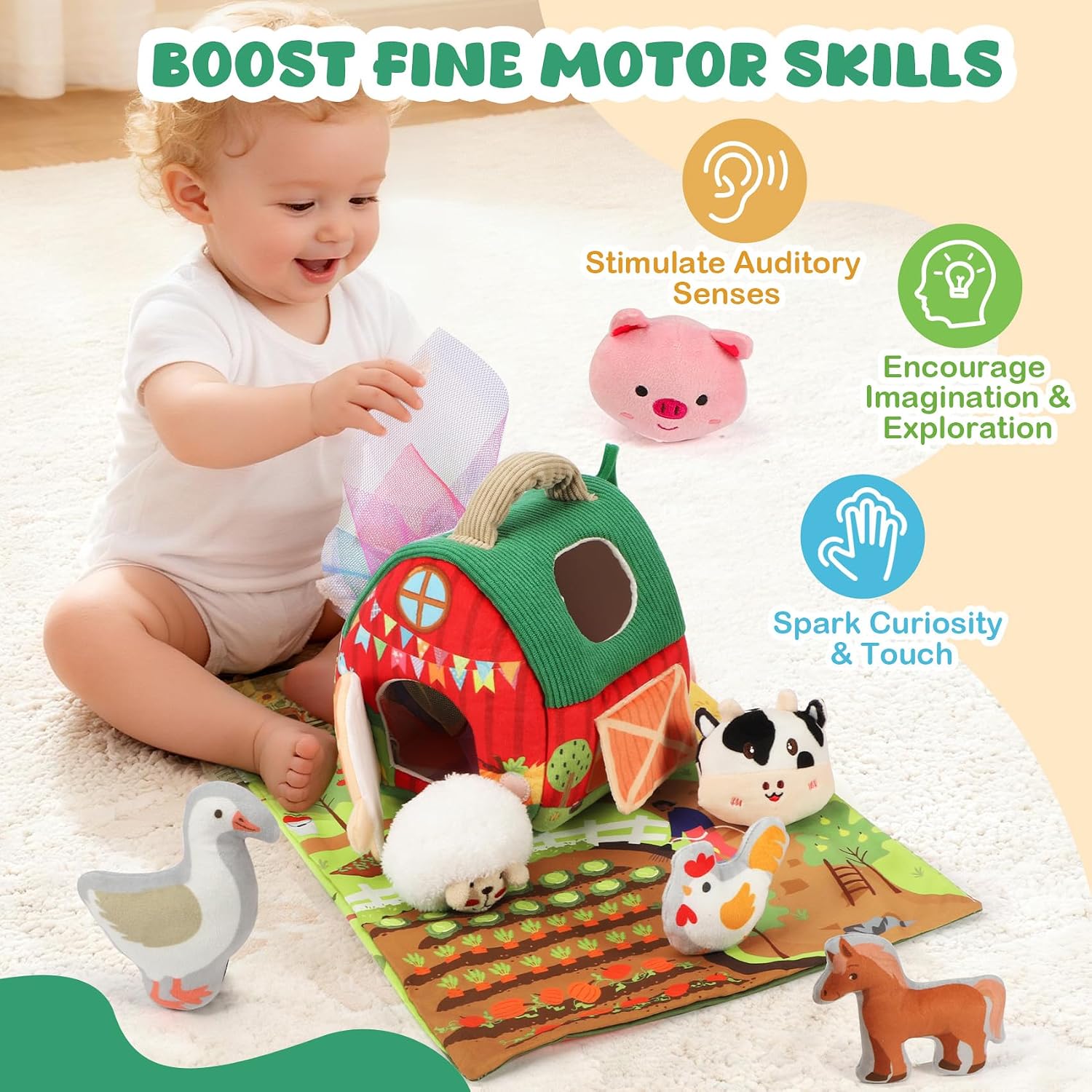 Detalle 2 de Sensory farm toy set 6 to 12 months