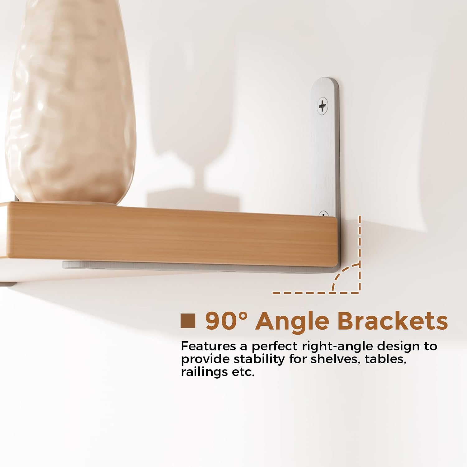 Thumbnail 3 de Sayayo 4mm Shelf Bracket Corner Brace Joint Angle Bracket – Stainless Steel, 300x156mm (2 Pack) EJ5230-2P