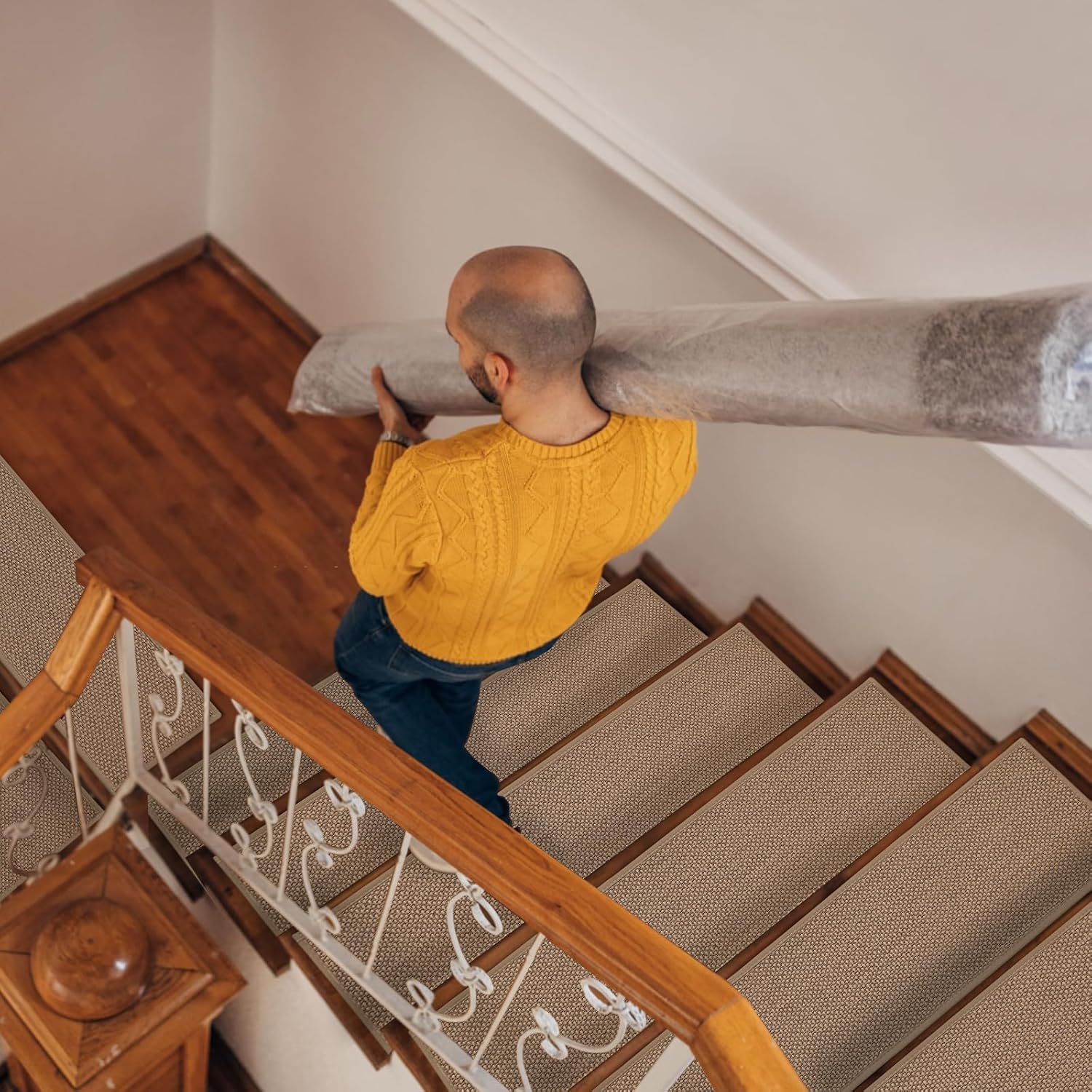 Thumbnail 5 de RIOLAND Linen Stair Treads 9 x 36, 15 Pack 🧩