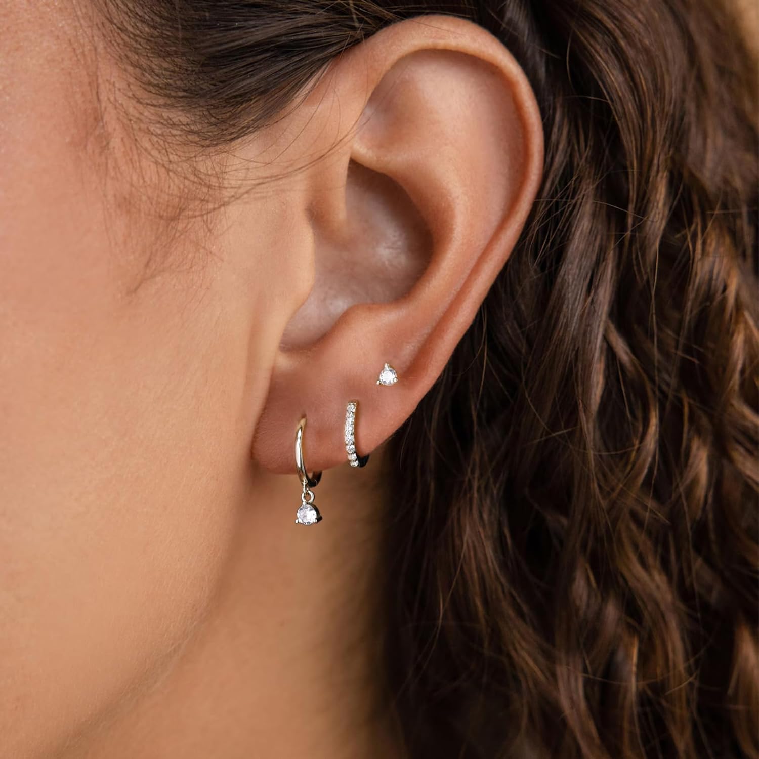 Thumbnail 2 de 3 Paar Ohrringe Silber 925 Set Damen