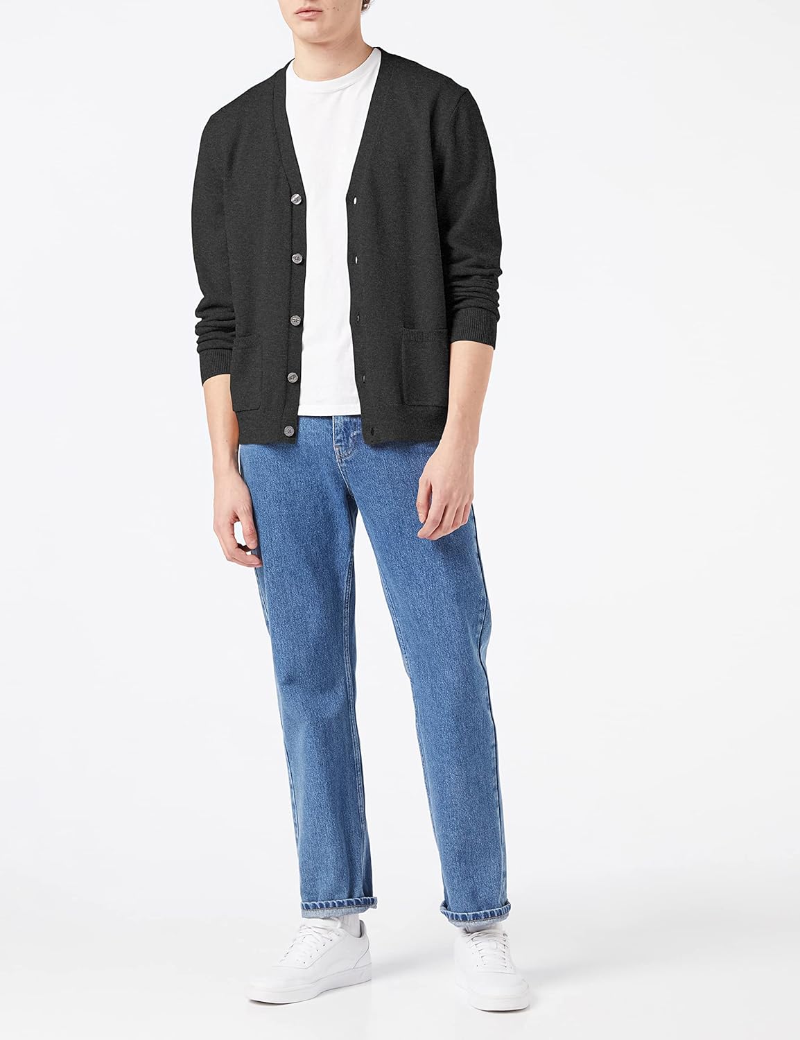 Thumbnail 3 de Amazon Essentials Cardigan in cotone da uomo con scollo a V e chiusura a bottoni