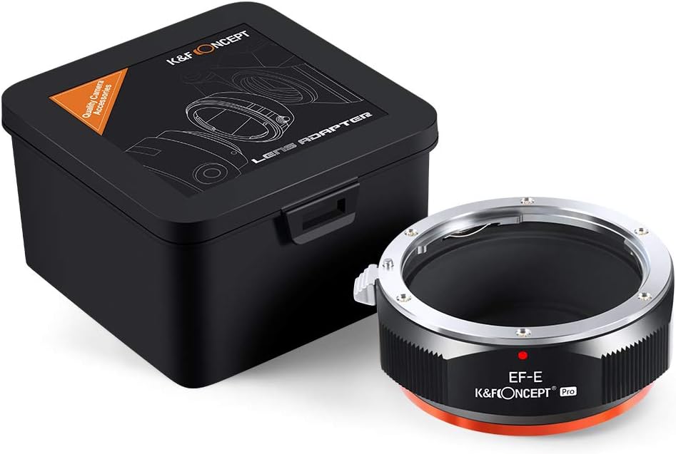 Thumbnail 6 de K&F CONCEPT M12105 EOS-NEX manueller Objektivadapter von Canon EOS EF auf Sony E-Mount (ohne Autofokus, keine Kontakte)