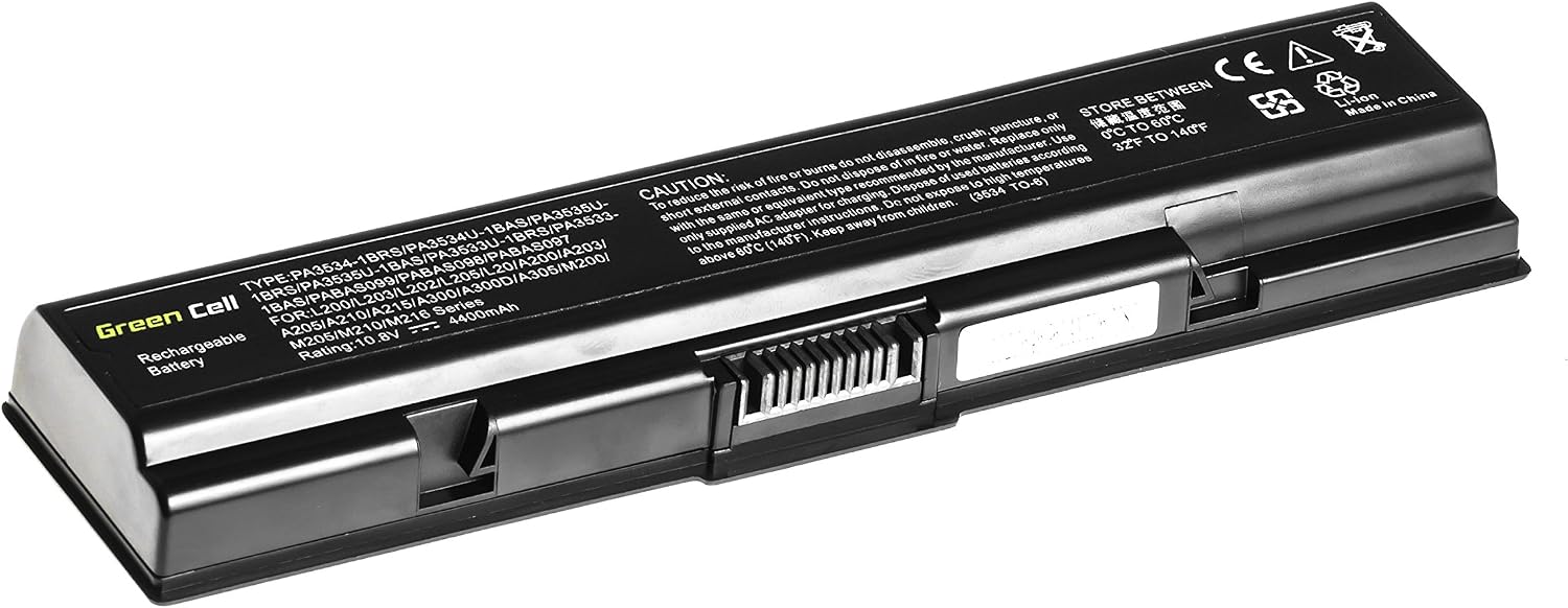 Detalle de Green Cell Batteria Toshiba PA3534U-1BRS PA3534U-1BAS PA3533U-1BRS per Portatile Toshiba Satellite e Dell Latitude