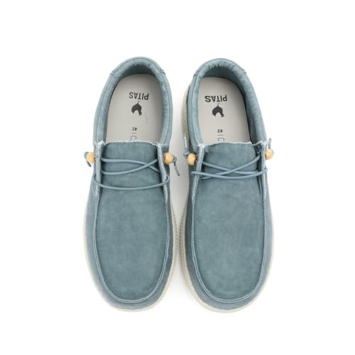 Detalle de Walk In Pitas WP150 Wallabi Washed – Mocasines sin Cordones para Hombre y Mujer