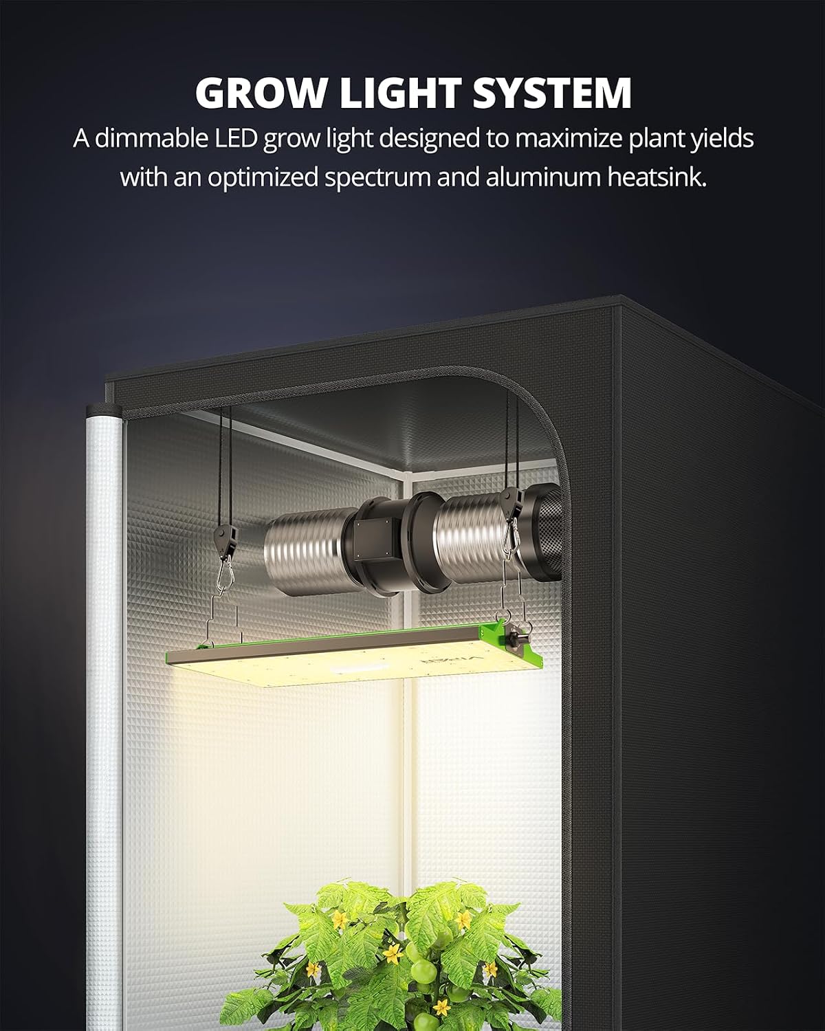 Detalle de VIPARSPECTRA P700 LED Grow Light, 70W Dimmable Full-Spectrum Lamp