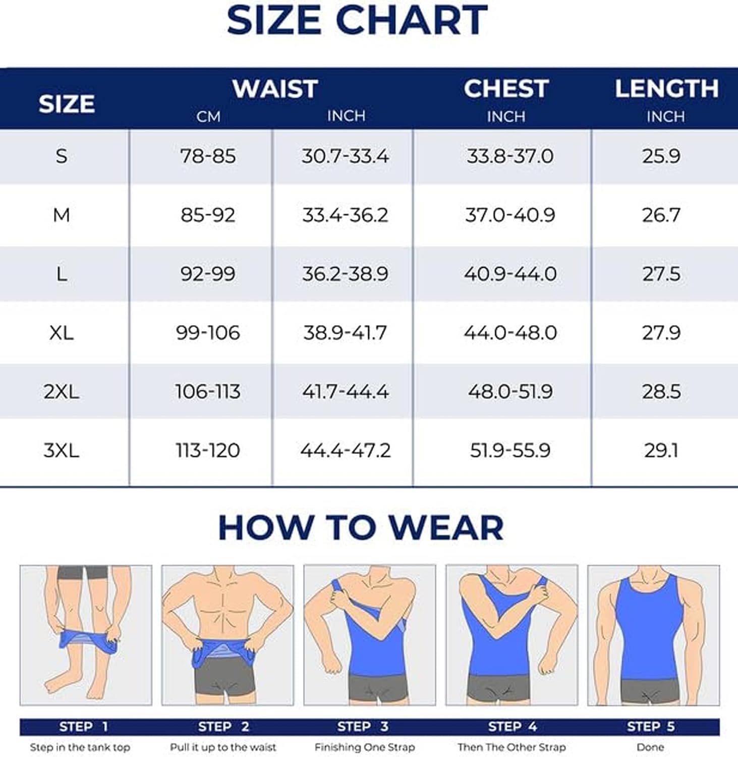 Thumbnail 5 de Junlan Men Compression Shirt Vest 2 Pack