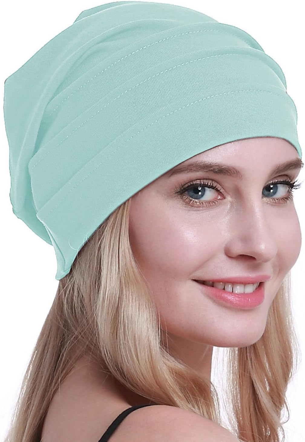 Detalle de osvyo CA-19A004W Cotton Chemo Hat for Women, Soft Cap for Hair Loss