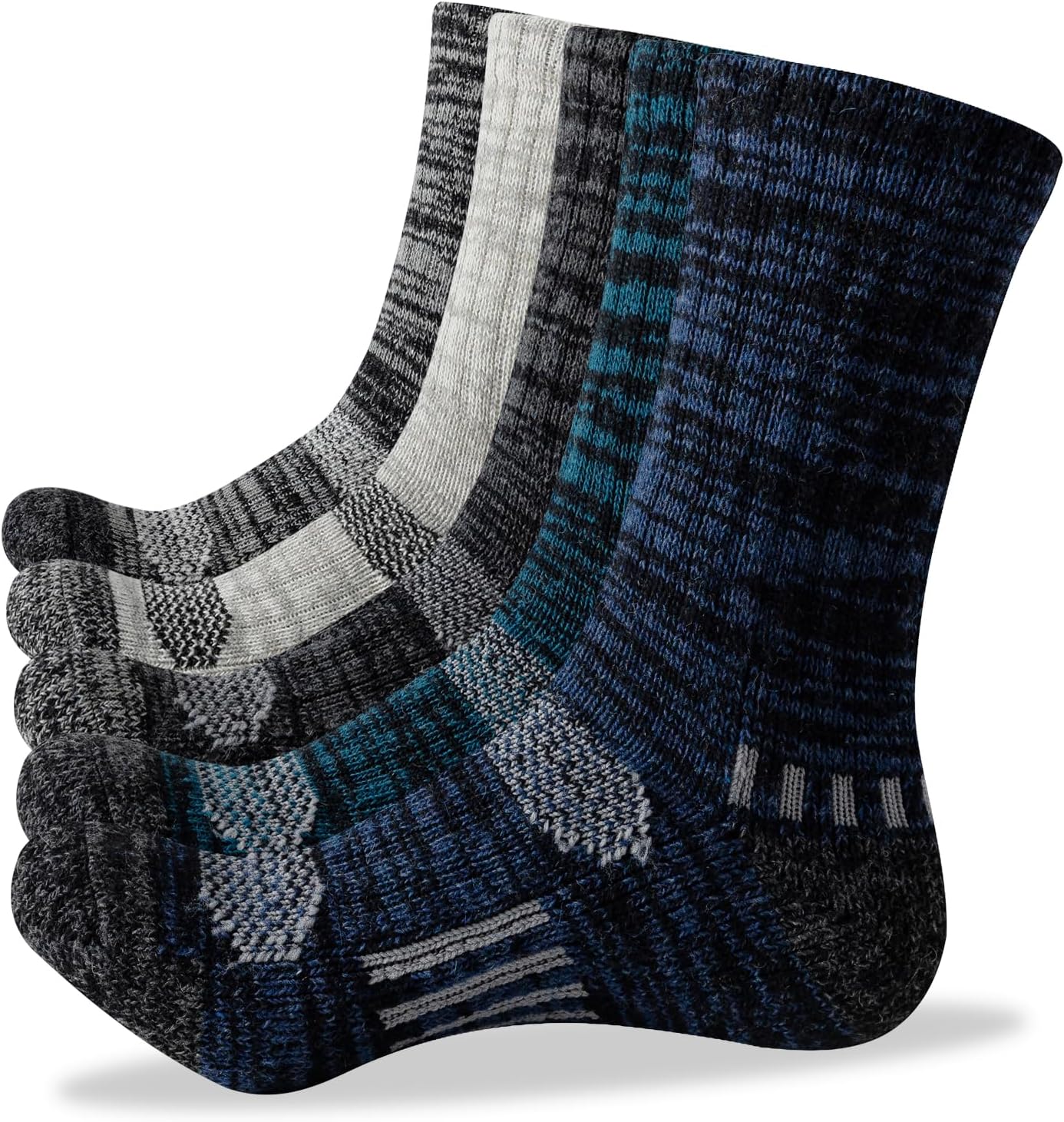Detalle de Huuwi Men's Merino Wool Crew Socks
