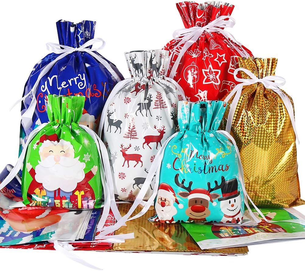 Detalle de HRX Christmas Gift Bags, 30-Piece Set