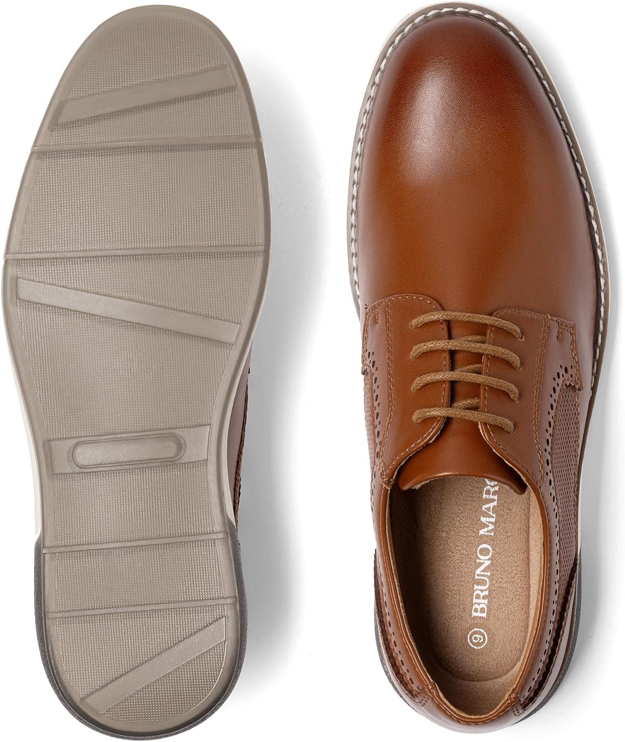 Detalle de Bruno Marc Men's Casual Dress Sneaker Shoes (Business Formal Derby, Plain Toe)