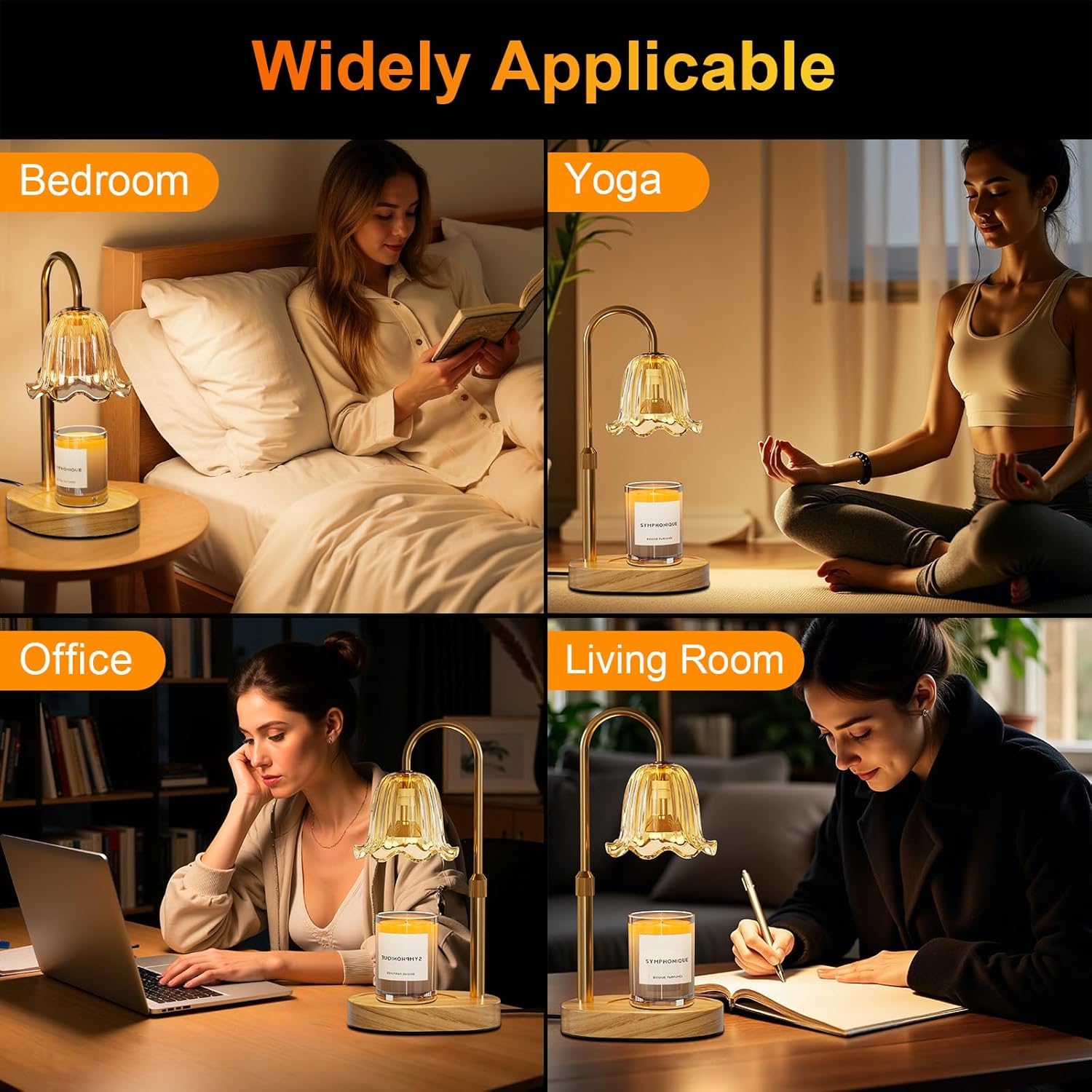 Thumbnail 5 de Draome Candle Warmer Lamp (Dimmable & Timer) — height-adjustable flameless lamp with 2 bulbs for jar candles