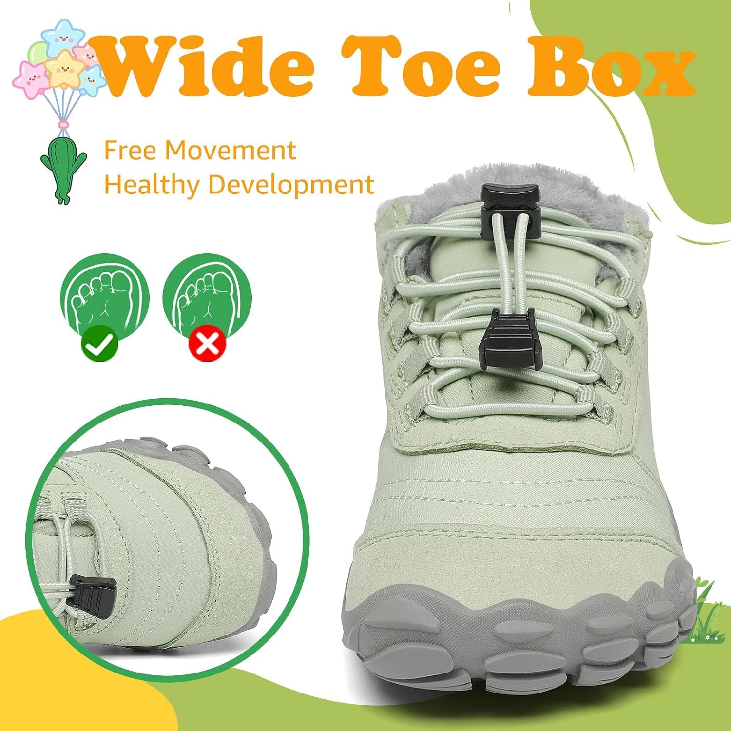 Detalle de SAGUARO Bambini barefoot doposci invernali antiscivolo