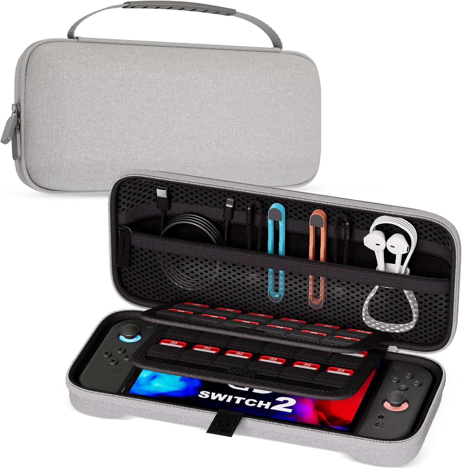 Detalle de ProCase Carrying Case for Nintendo Switch 2 (2025) with 24 Game Card Slots, Hard Portable Travel Case Storage Bag Protective Pouch for 2025 Nintendo Switch 2 Console & Accessories -Grey
ProCase Carrying Case for Nintendo Switch 2 (2025)…
