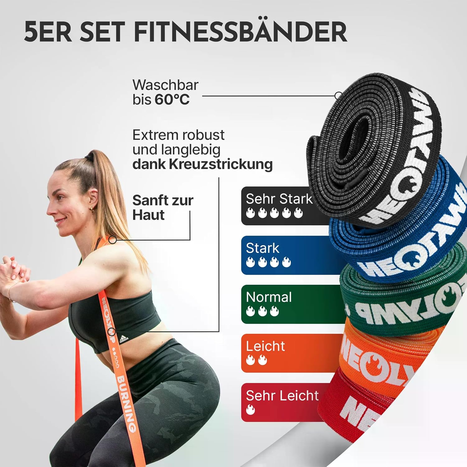 Thumbnail 2 de NEOLYMP Lange Fitnessbänder 60°C 🏋