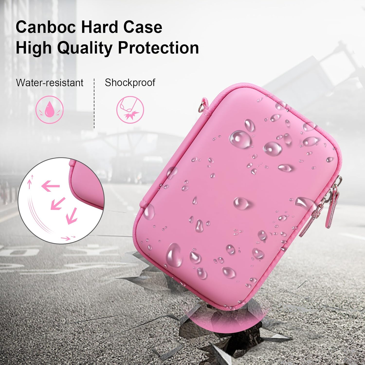 Thumbnail 3 de Canboc Hard Case for Fujifilm Instax Mini Link 2/3 – Deep Pink