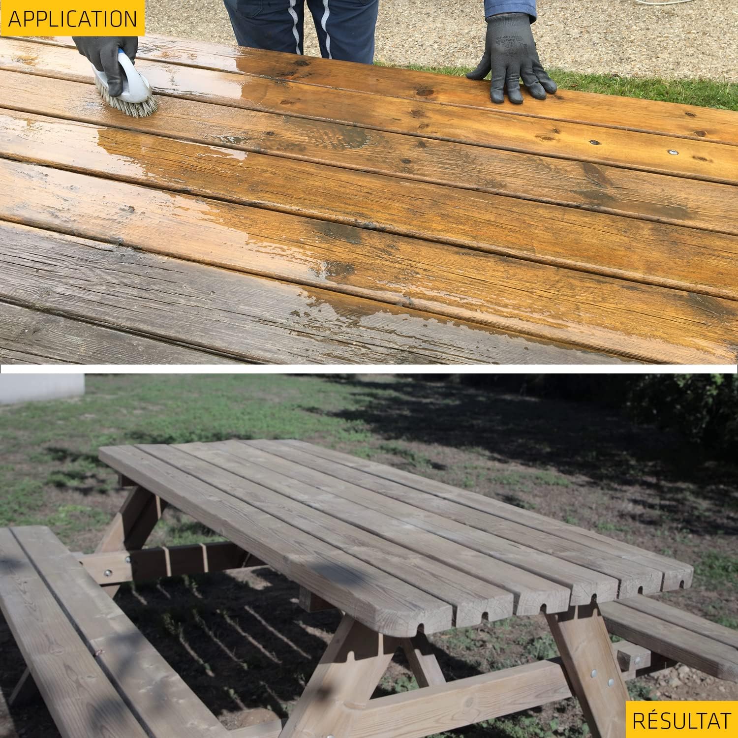 Detalle de Sika - Sikagard 104 Nettoyant dégriseur bois – prêt à l’emploi pour tous types de bois (2 L, 8–20 m²)