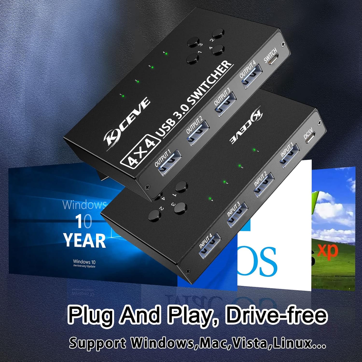 Thumbnail 5 de MLEEDA USB 3.0 Switch 4 PC — USB-KVM Umschalter