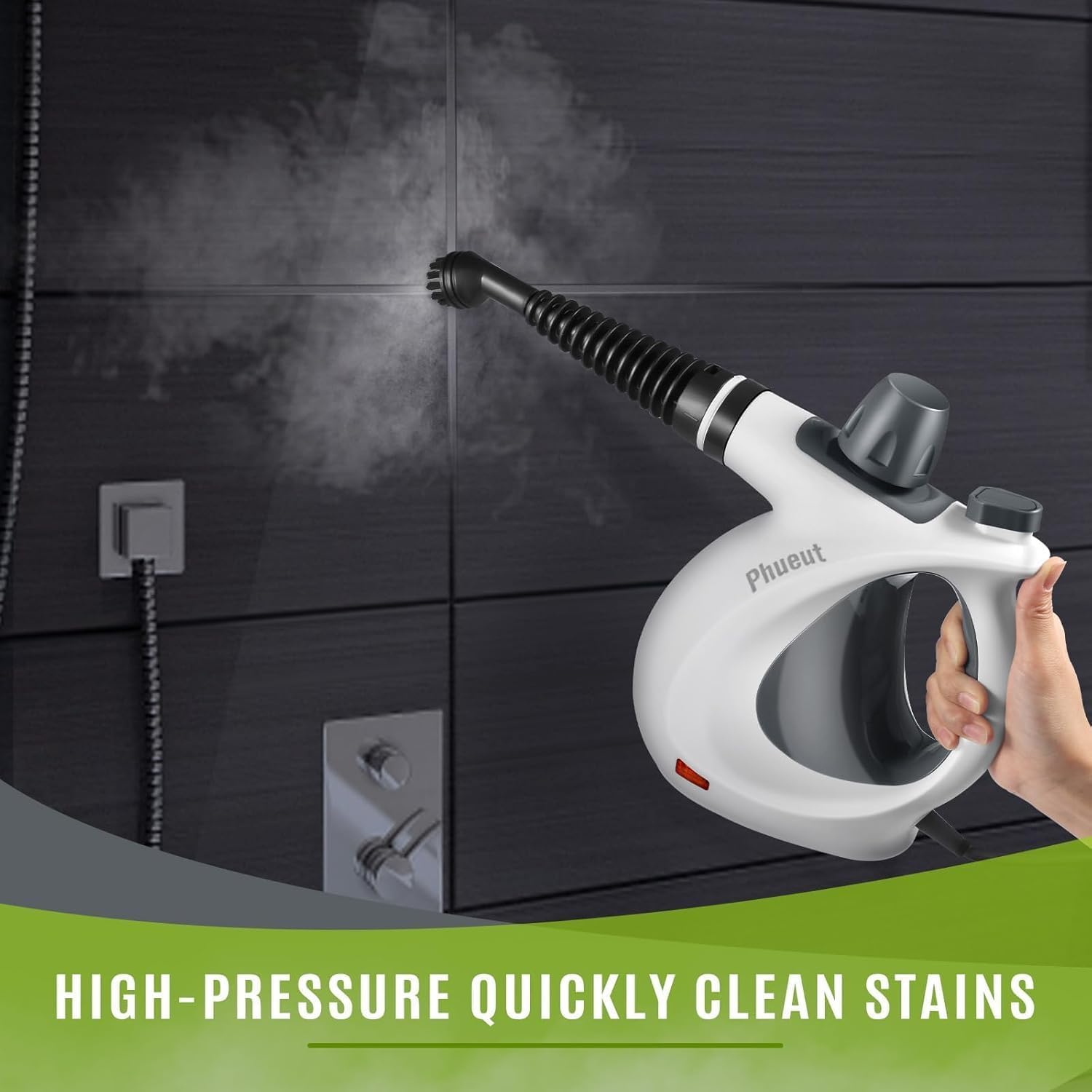 Detalle 2 de Pressurized Handheld Multi-Surface Steam Cleaner 12pcs