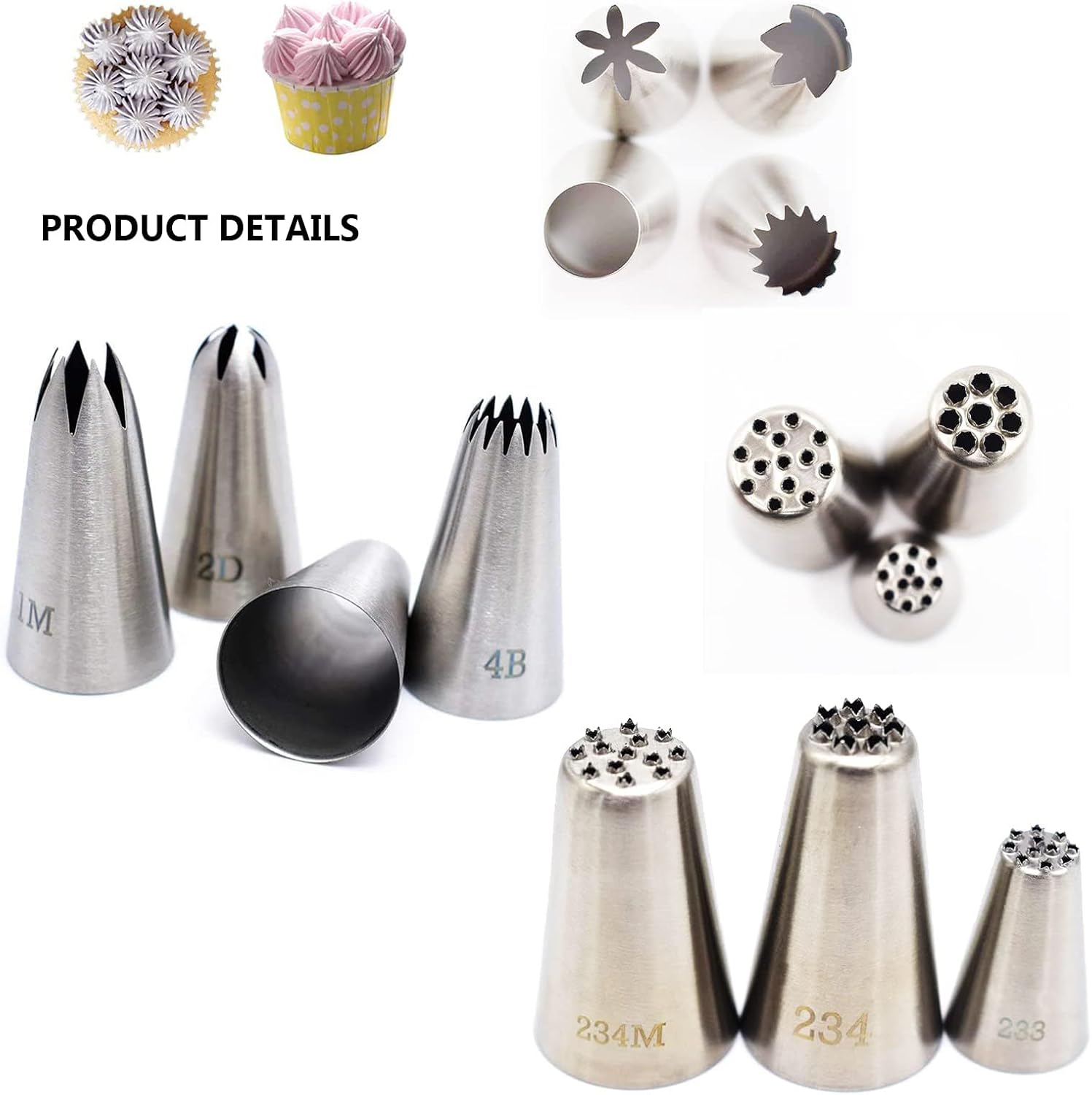 Detalle de Xanewza Spritztüllen Set 3 Stück 5–8 mm 🎂