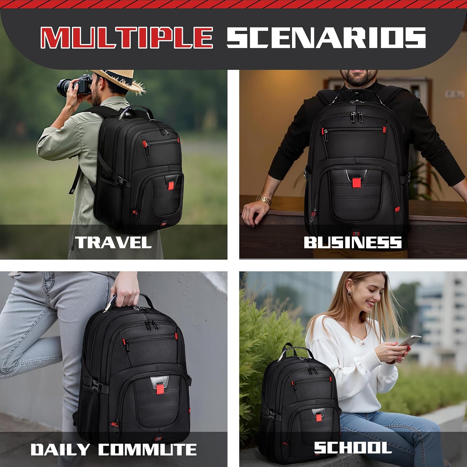 Thumbnail 5 de Z-MGKISS Travel Backpack 17.3" anti-theft laptop bag
