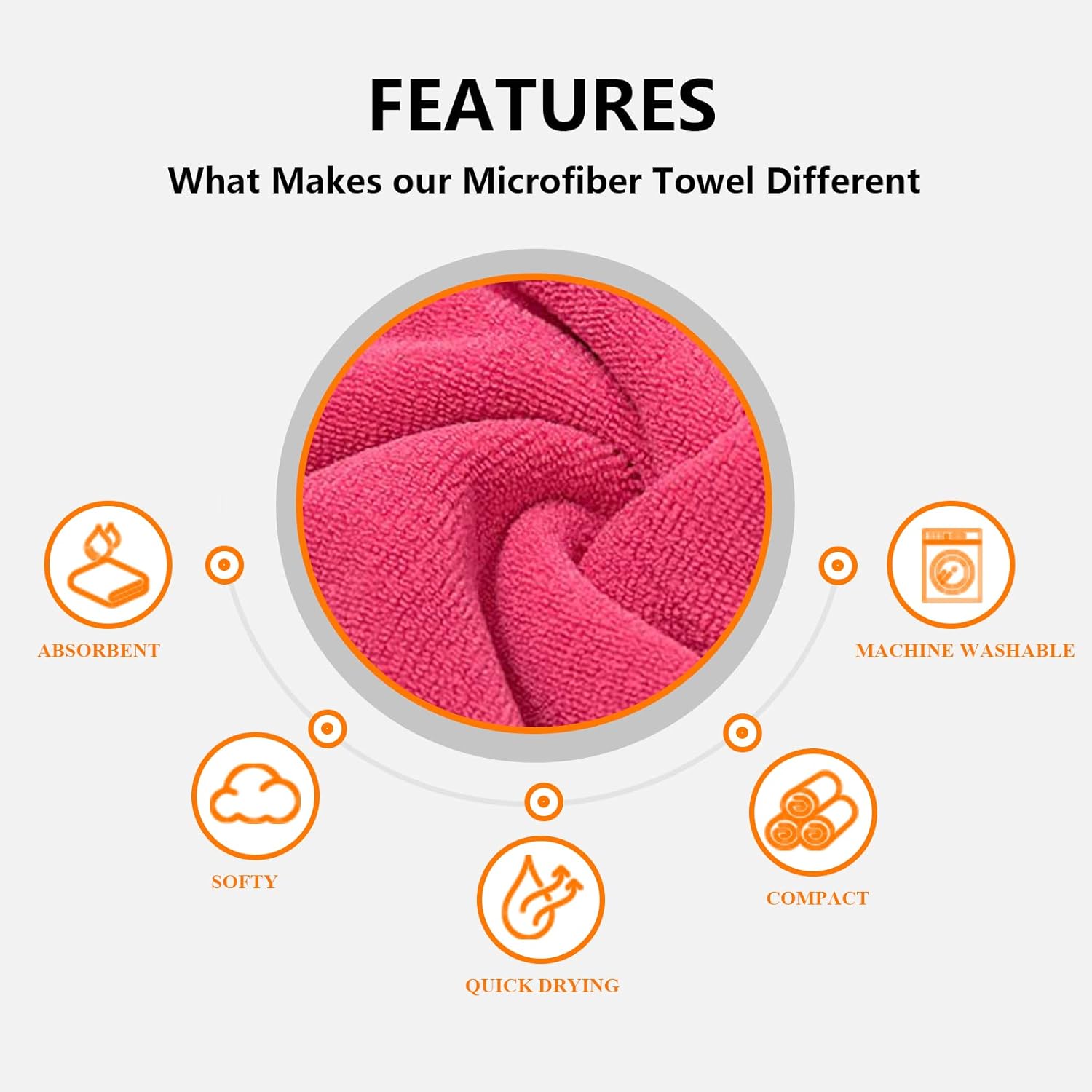 Detalle de Morezi microfibre Dog Bathrobe Towel (Dry Fast) – red, XSmall