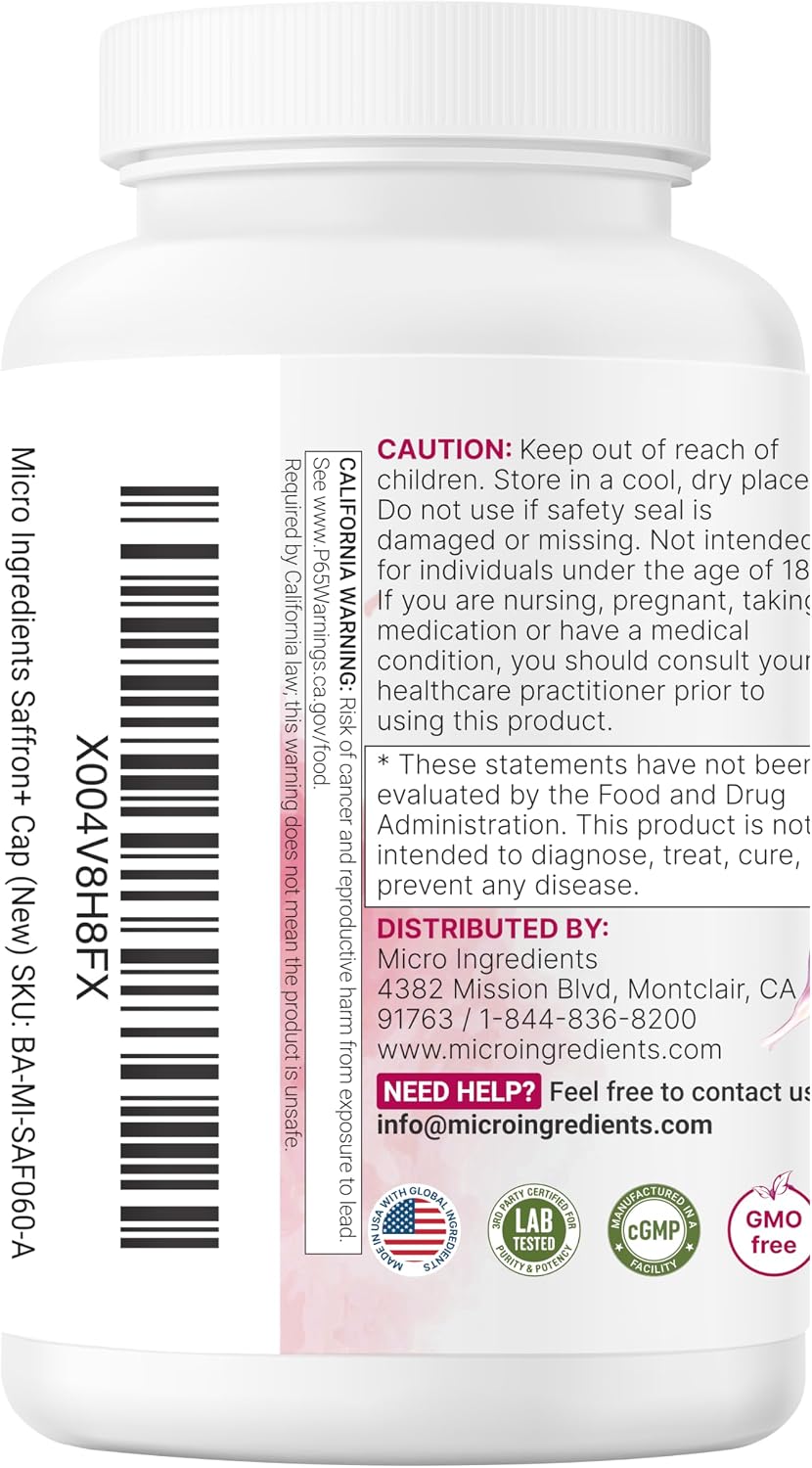 Thumbnail 6 de Micro Ingredients Saffron Supplement, 60 Capsules