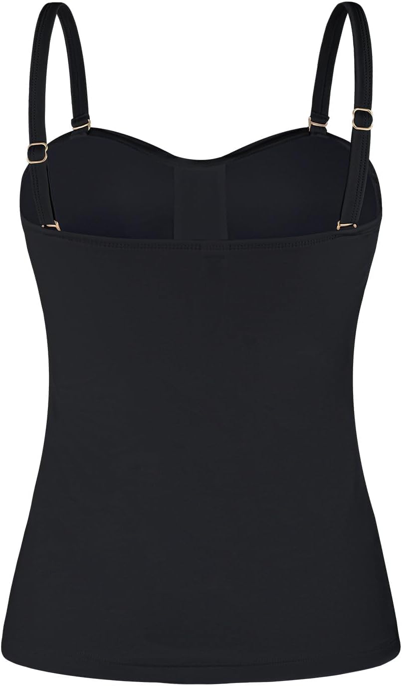 Detalle de Ocean Blues Women's Twist Bandeau Swimsuit Top with Ruched Tummy Control (Tankini Top Only)