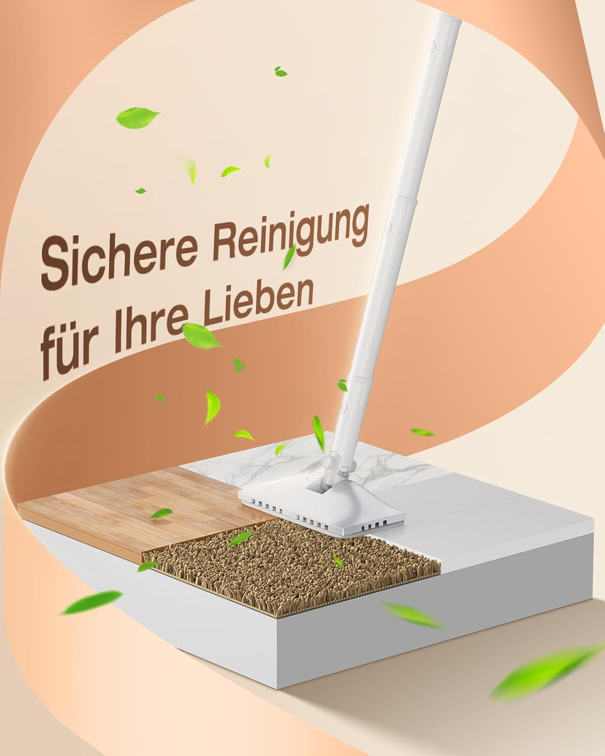 Detalle 2 de 10-in-1 Dampfreiniger mit abnehmbarem Handgerät – 350 ml Tank, 2-Stufen Dampfsteuerung, 120°C