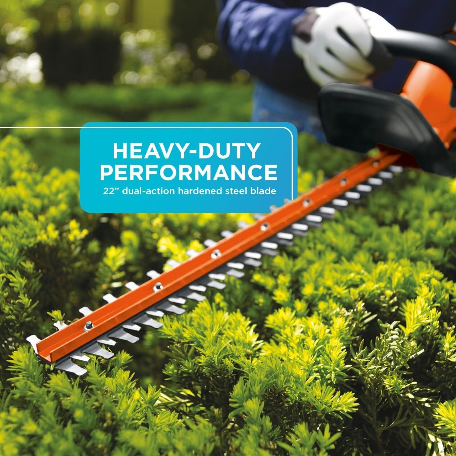 Thumbnail 3 de BLACK+DECKER 20V MAX Cordless Hedge Trimmer (LHT2220) — 22" Steel Blade, Battery & Charger Included