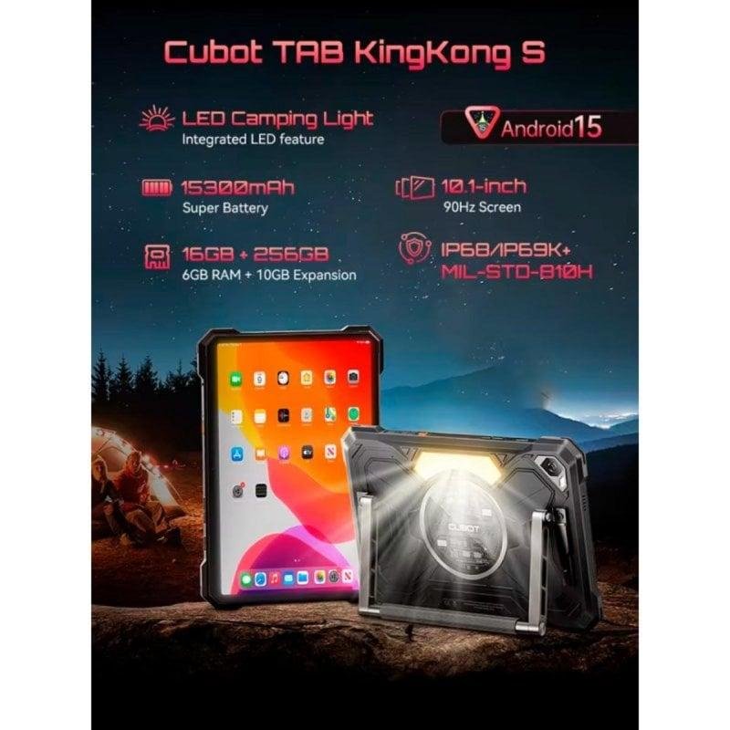 Detalle de Cubot Tab KingKong S, tablet 4G de 10,1", 6 GB y 256 GB resistente