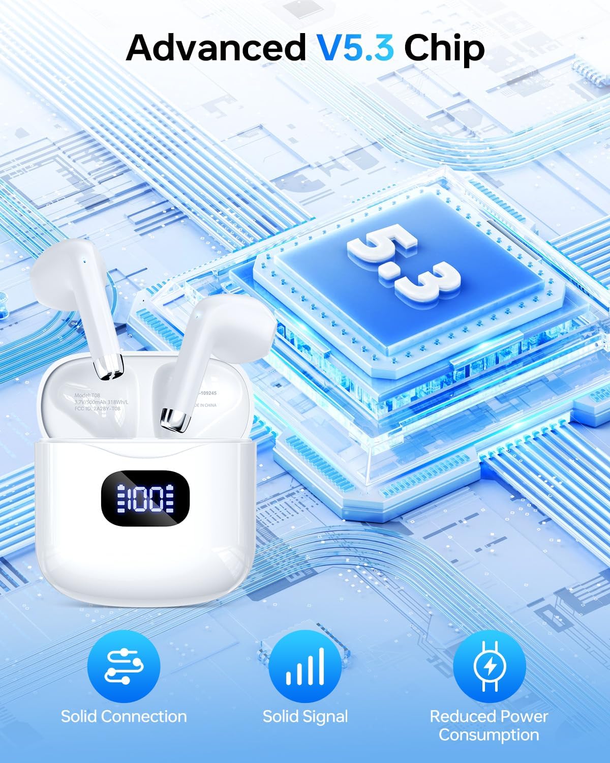 Thumbnail 3 de KTGEE Wireless Earbuds Bluetooth 5.3 with 40Hrs playback