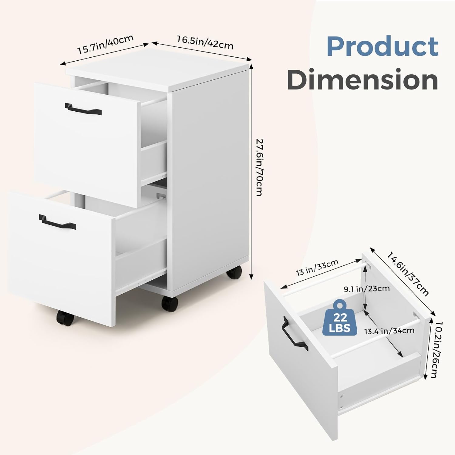 Detalle de DUMOS File Cabinet, White