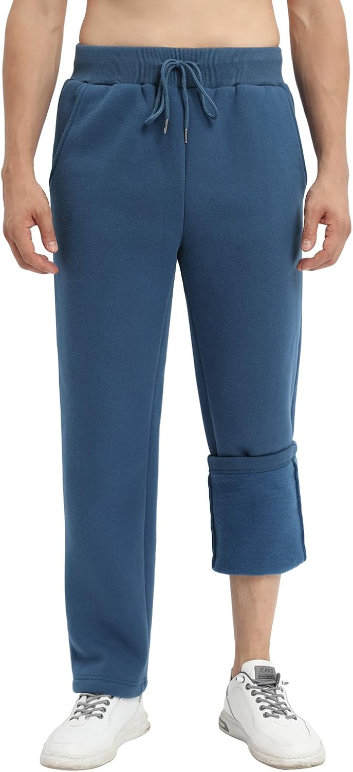 Detalle 2 de TOMEEK Tracksuit Bottoms Men fleece-lined joggers