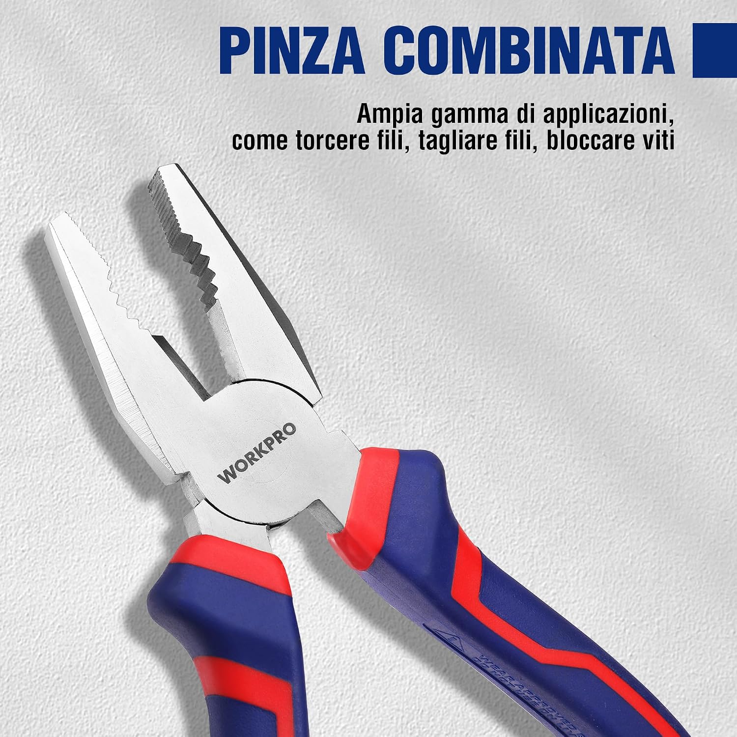 Thumbnail 4 de WORKPRO Set di Pinze a 3 pezzi 160–180 mm: becchi lunghi, taglio laterale e combinata