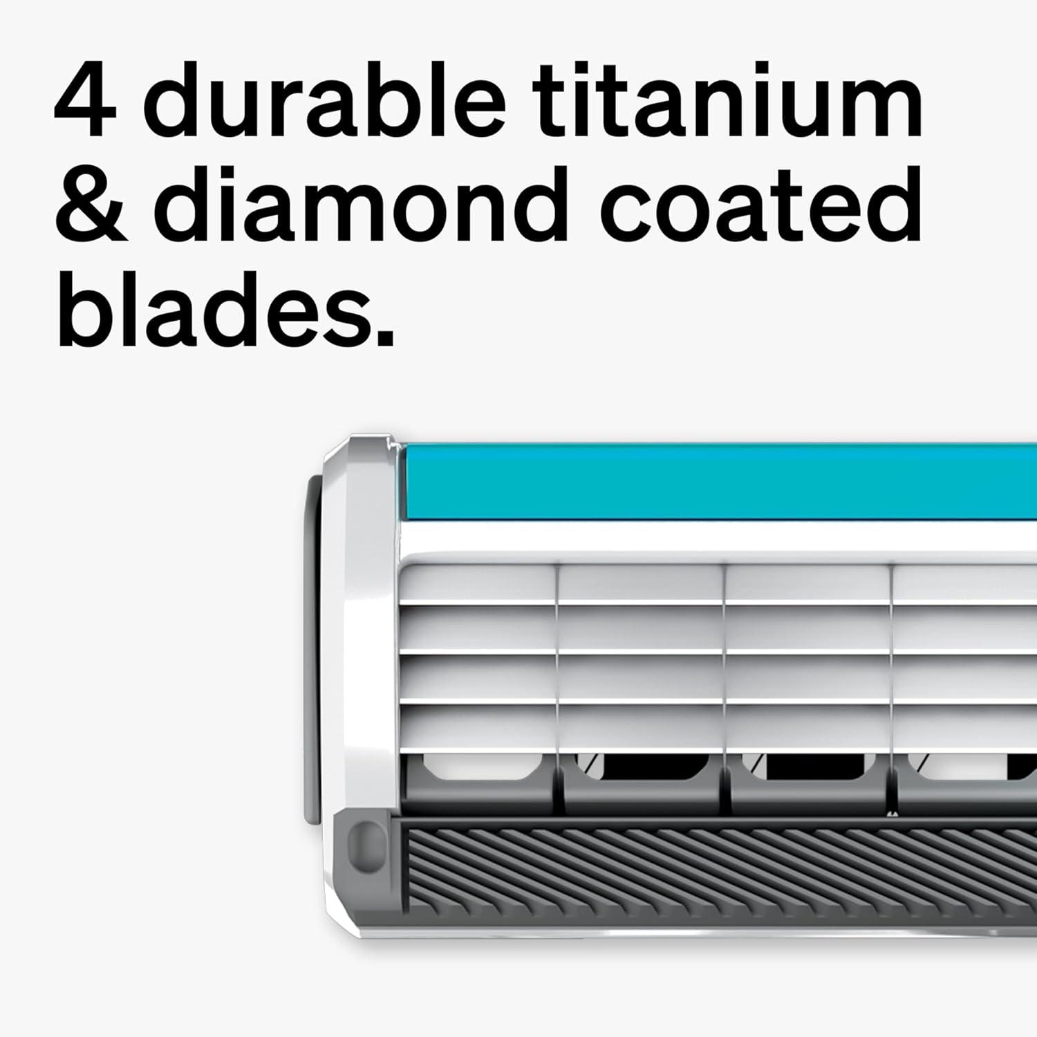 Detalle de Schick 10841058082566 Quattro Titanium 4-Blade Men's Razor with Pivoting Head