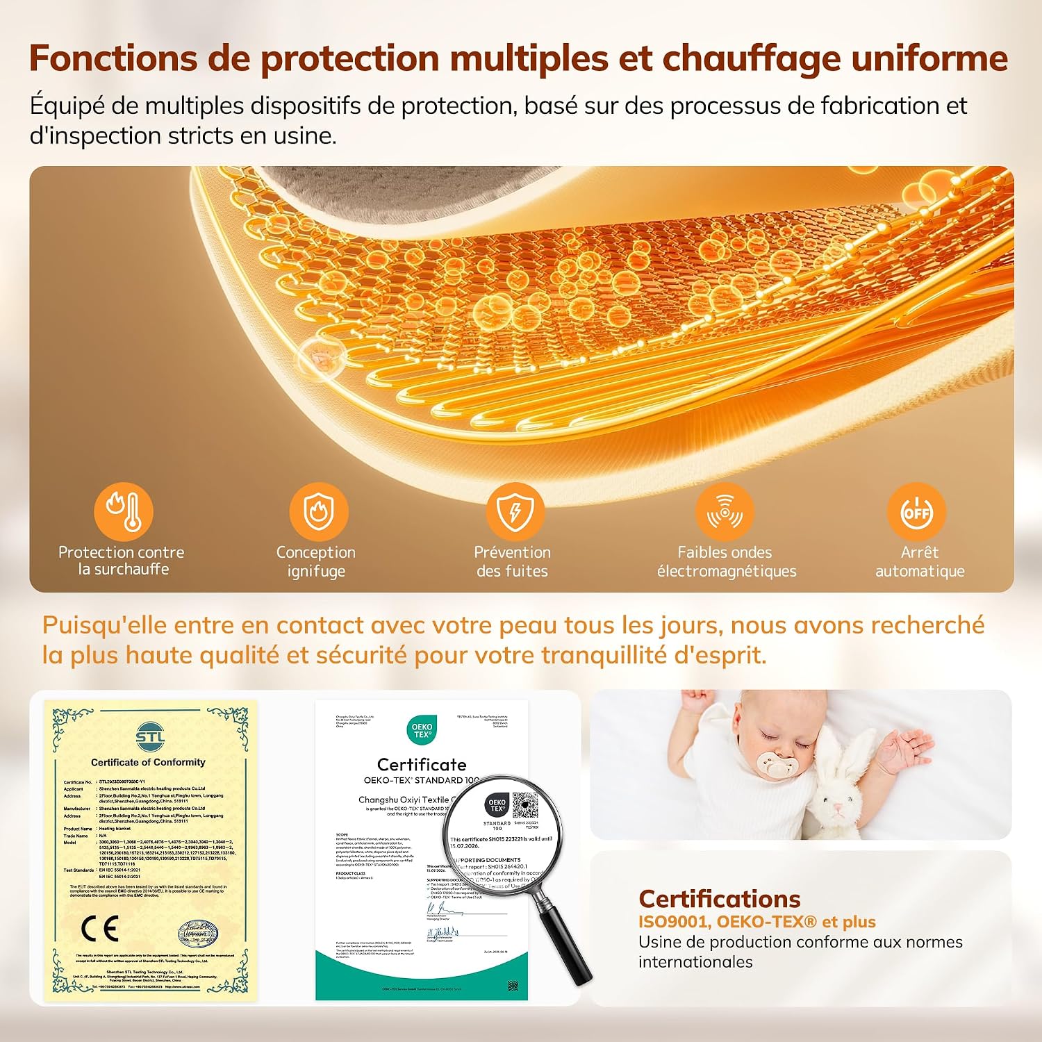 Detalle de Couverture chauffante Keenstone 10 h
