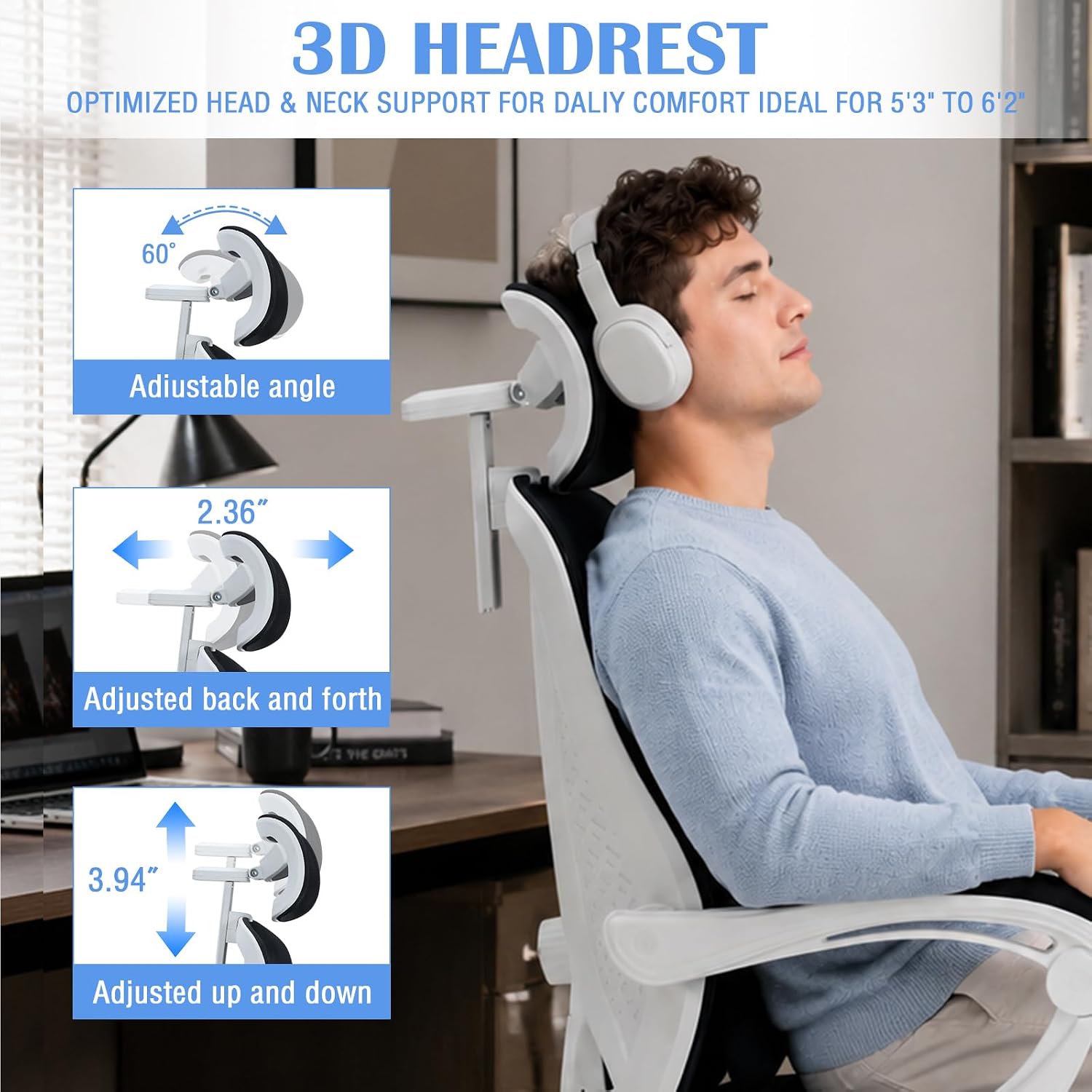 Detalle de Ergonomic Office Chair with Mesh Back