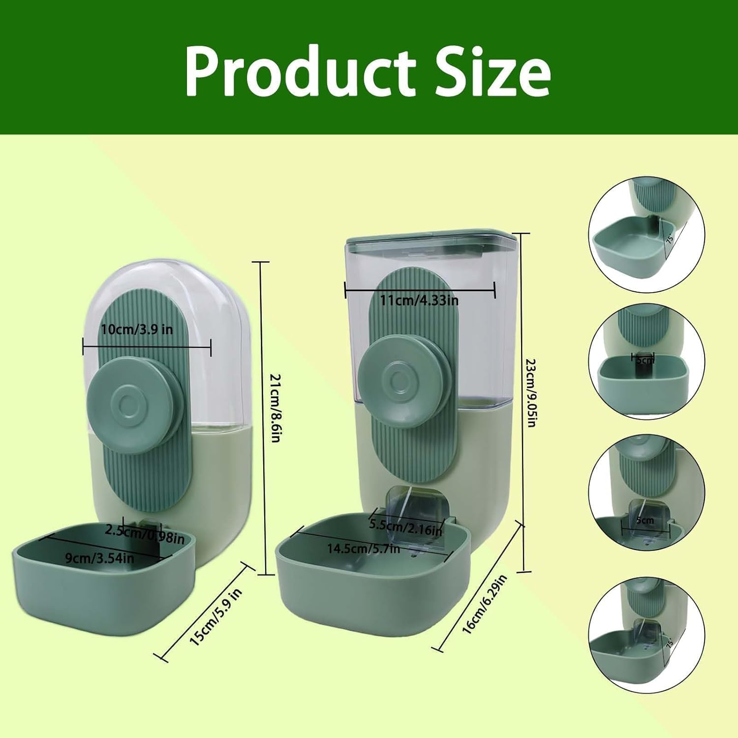 Thumbnail 1 de SLAKOZYT Futterautomat für kleine Haustiere – automatischer Futter- und Wasserspender für Käfig oder Boden