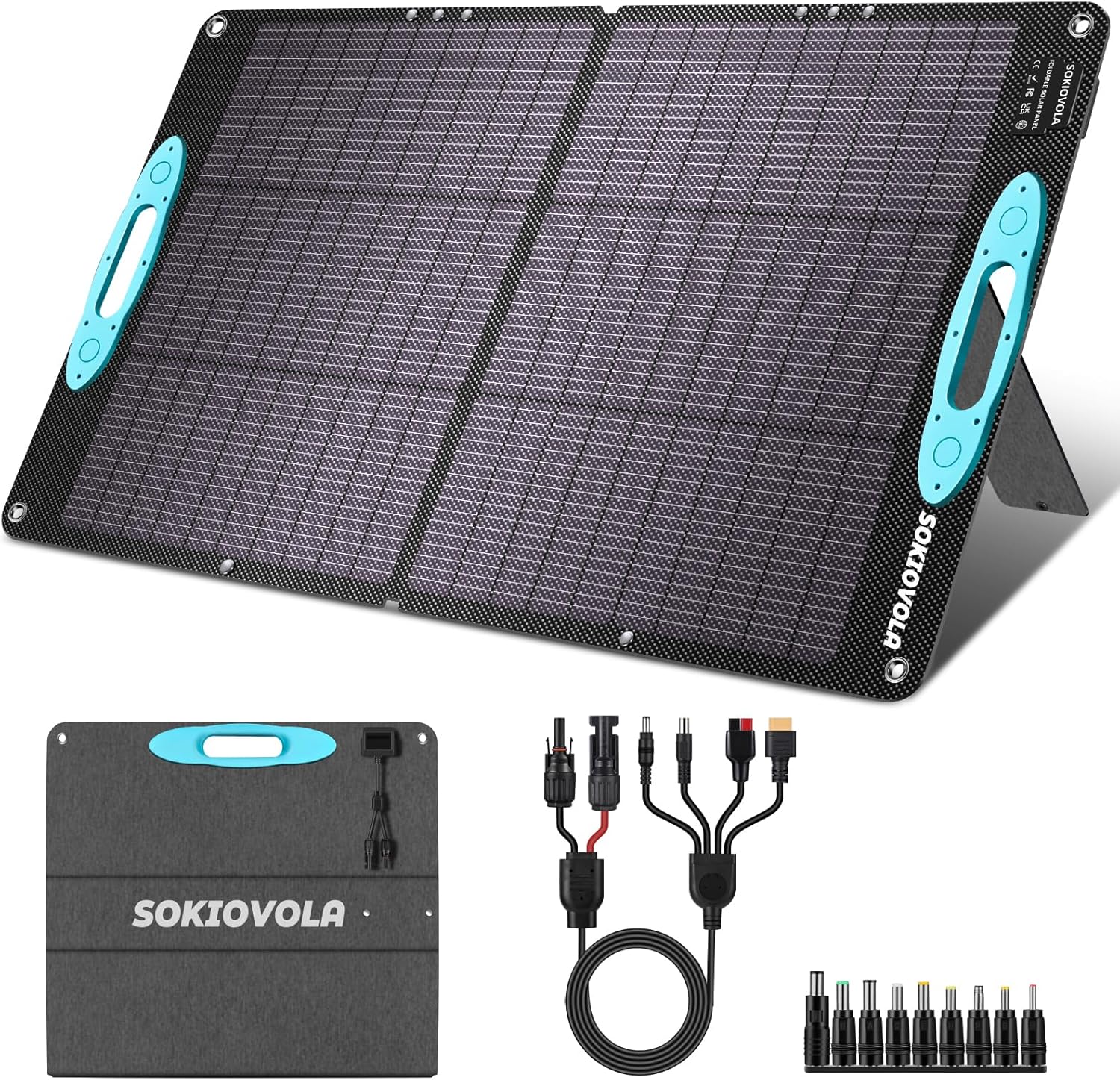 SOKIOVOLA 100W Portable Solar Panel