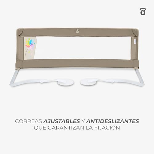 Detalle de Asalvo Barrera de Cama de 150 cm (extra alta) para niños, abatible y plegable