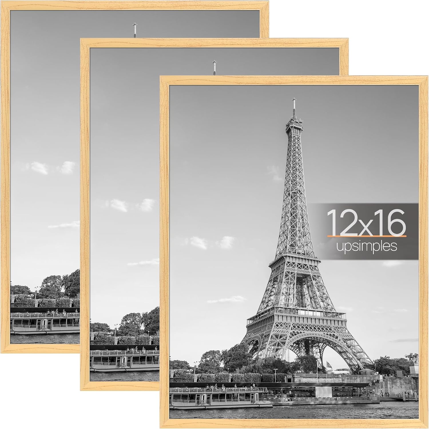 Detalle de upsimples 12x16 Picture Frame Natural 3 Pack