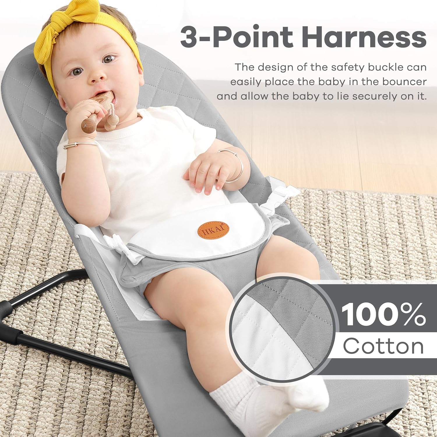 Thumbnail 3 de HKAI Baby Bouncer, 100% Cotton