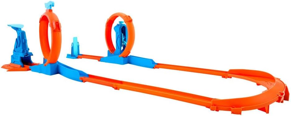 Detalle de Hot Wheels Track Creator Triple Loop Pack with 1:64 Scale Vehicle (JDW39)