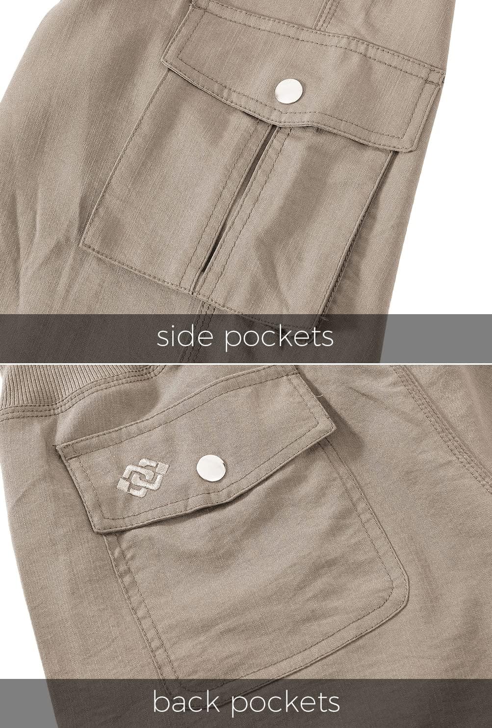 Thumbnail 6 de MoFiz Womens Capris with Pockets: Loose, Lightweight Cargo-Style for Hiking and Everyday Wear